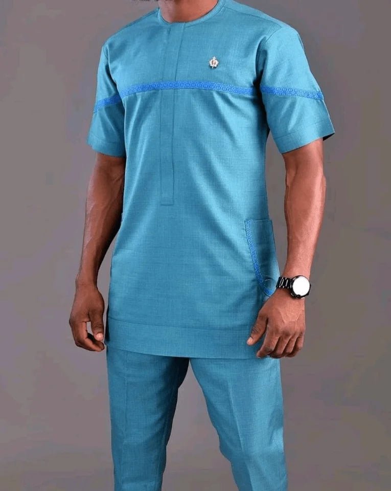 Light green African suits - Bob Adams Omec Online Smart Shop